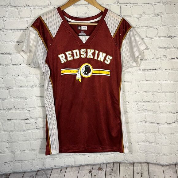 Washington Redskins NFL Team Apparel Burgundy Gold Womens Jersey size L Large - Picture 1 of 9